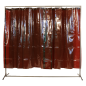 Preview: Stellwand / Schutzwand VIPER 2000 mit 2 Vorhängen 1600 x 1400 mm Bronze